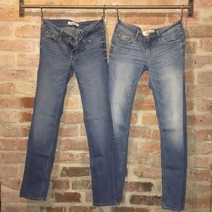 Hollister skinny jeans (2 pairs) size 1 short